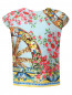 Блуза из шелка с цветочным узором Dolce & Gabbana  –  Общий вид