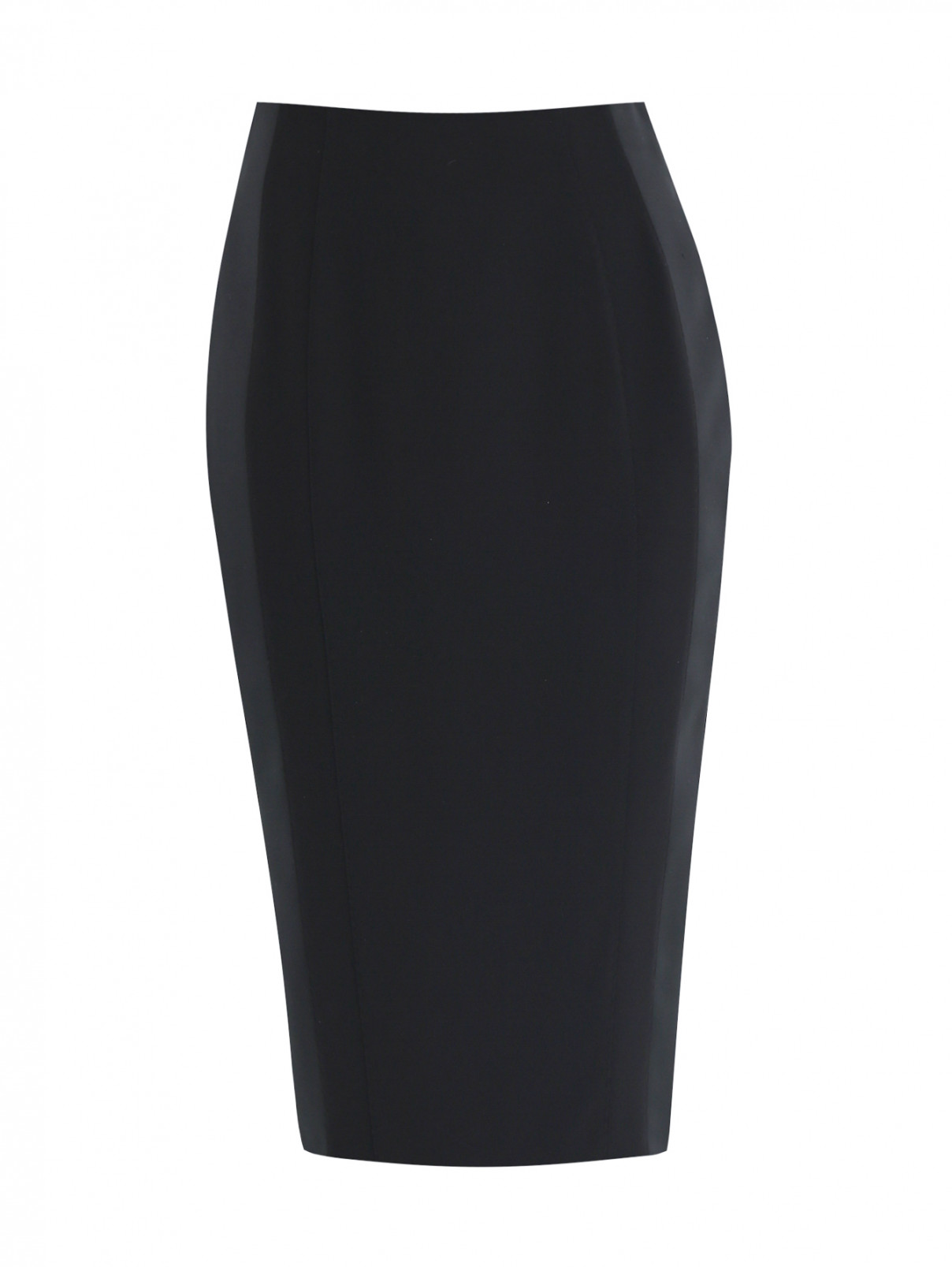 Юбка-миди с разрезом Marina Rinaldi  –  Общий вид  – Цвет:  Черный