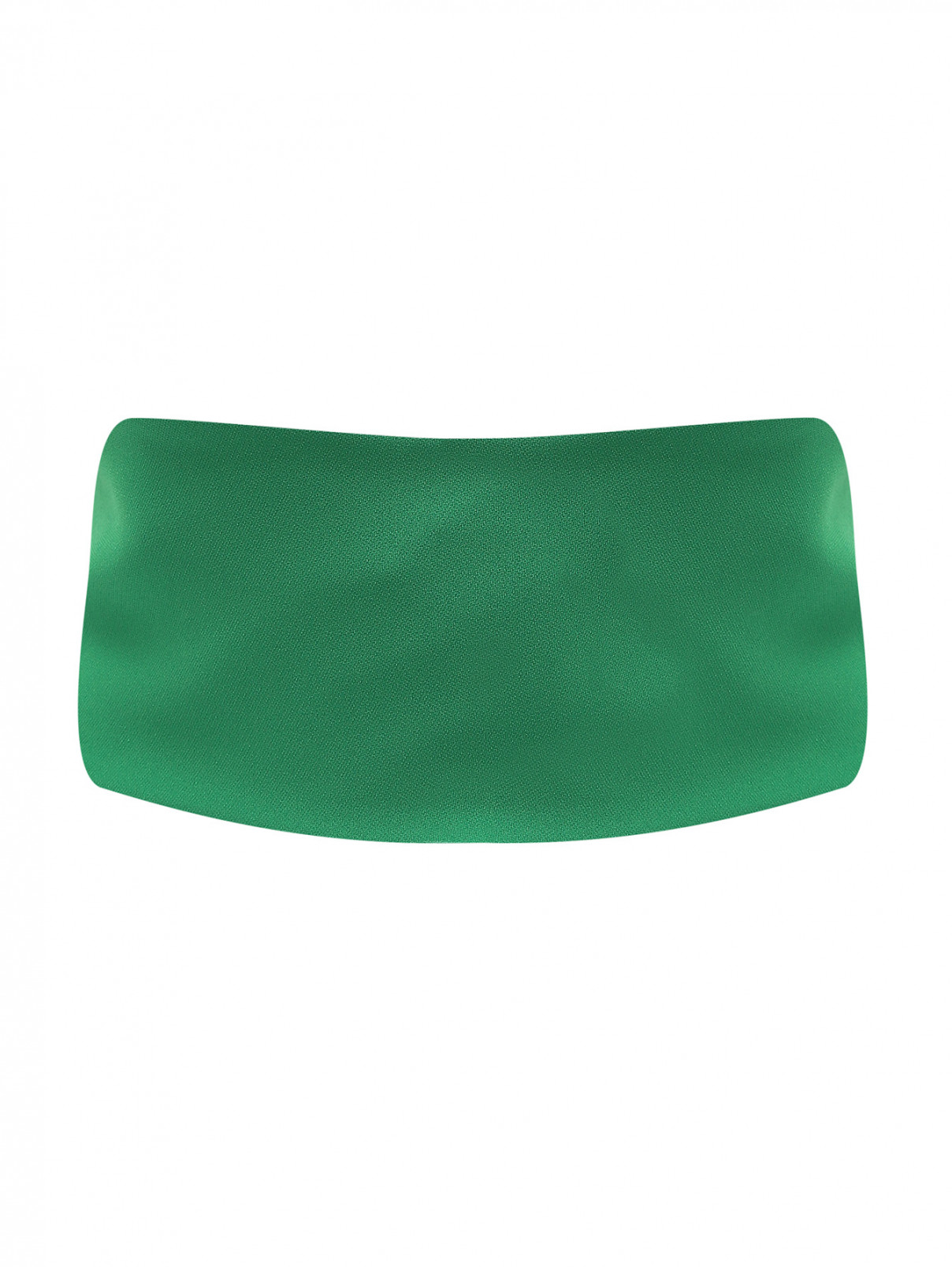 Пояс однотонный из текстиля Marina Rinaldi  –  Общий вид  – Цвет:  Зеленый