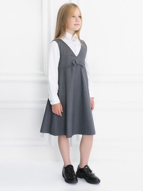 Платье на завышенной талии с бантиком Aletta Couture - Модель Общий вид