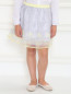 Юбка с ажурной вышивкой и контрастной обтачкой Miss Blumarine  –  Модель Верх-Низ