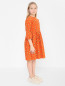 Платье из микровельвета с карманами Stella McCartney kids  –  МодельВерхНиз
