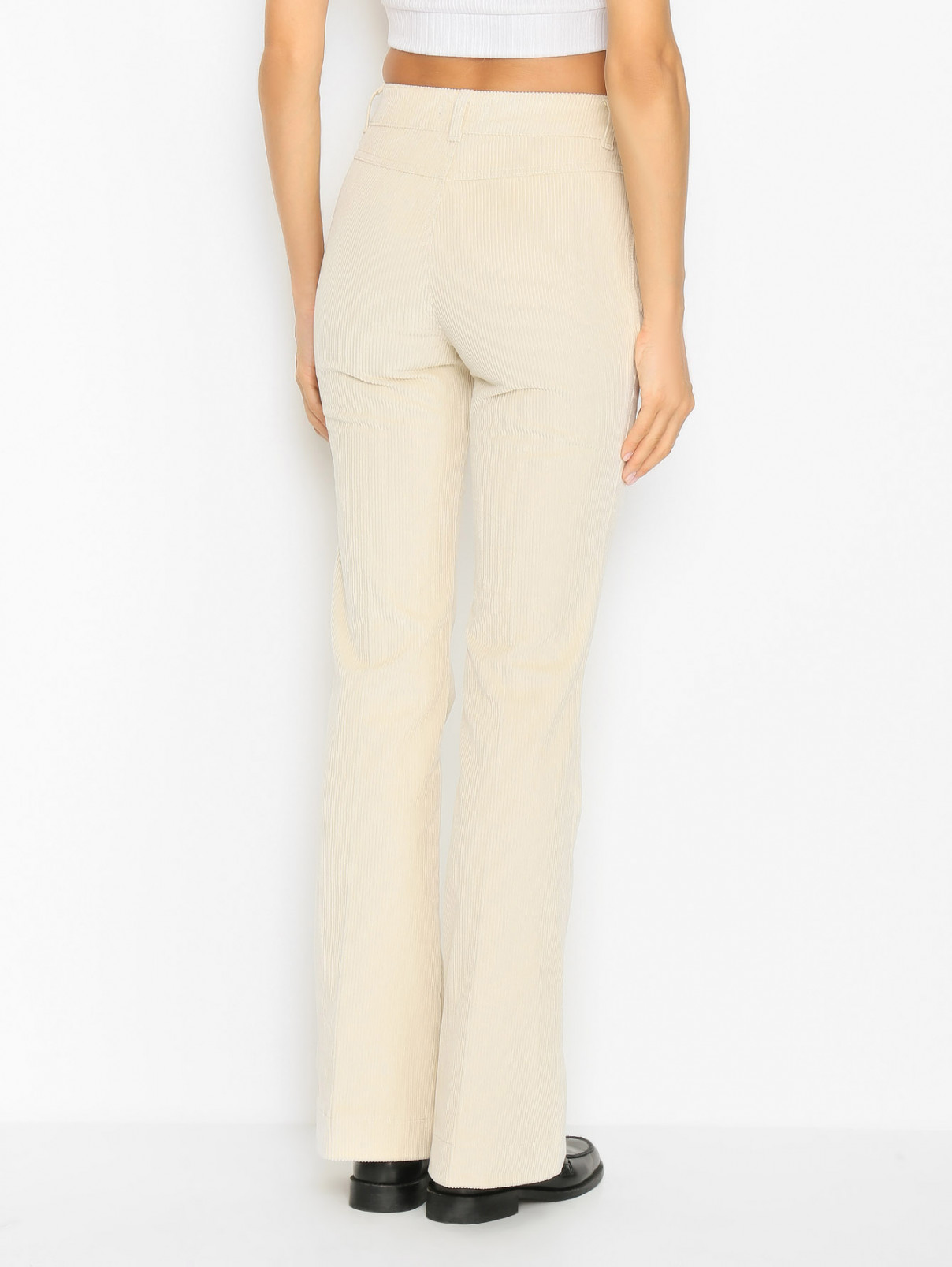 Вельветовые брюки с накладными карманами Luisa Spagnoli  –  МодельВерхНиз1  – Цвет:  Бежевый
