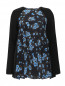Блуза асимметричного кроя с цветочным узором Sportmax Code  –  Общий вид