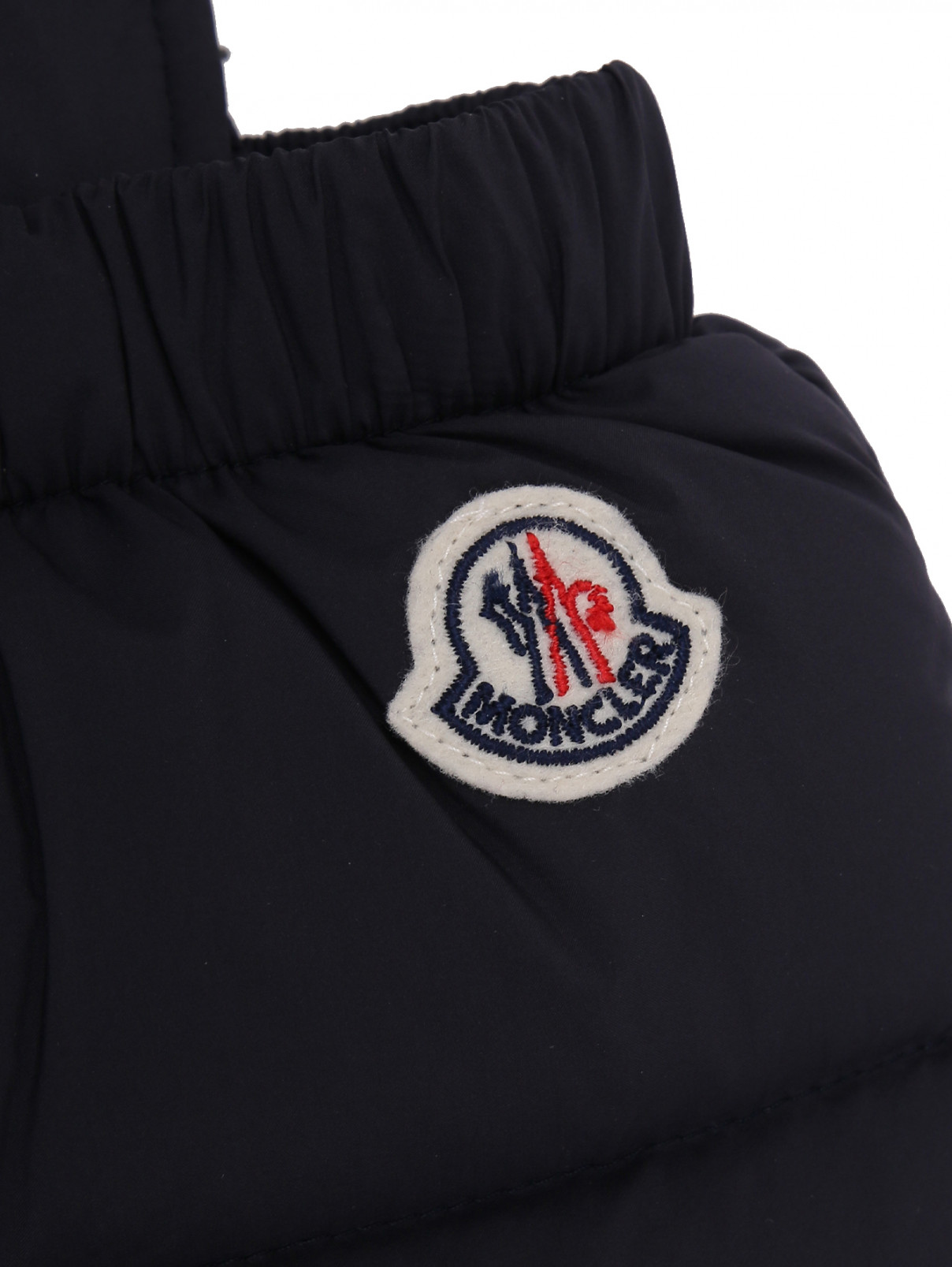 Утепленный стеганый комбинезон Moncler  –  Деталь1  – Цвет:  Синий