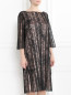 Полупрозрачное платье с контрастной подкладкой Marina Rinaldi  –  МодельВерхНиз