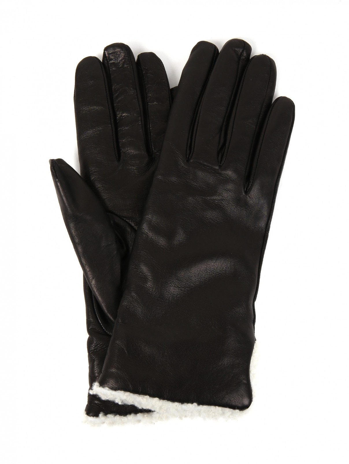 Перчатки из кожи на меху Paul Smith  –  Общий вид  – Цвет:  Черный