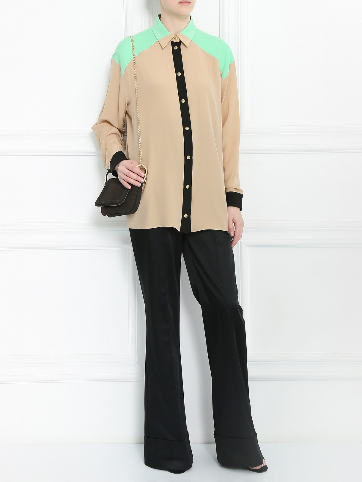 Блуза из шелка Fausto Puglisi  –  Модель Общий вид  – Цвет:  Мультиколор