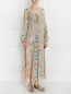 Платье-макси из шелка с цветочным узором Femme by Michele R.  –  Модель Верх-Низ