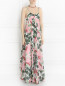 Платье-макси из хлопка с цветочным узором Max&Co  –  Модель Общий вид