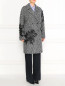 Пальто свободного кроя из шерсти декорированное вышивкой Ermanno Scervino  –  Модель Общий вид