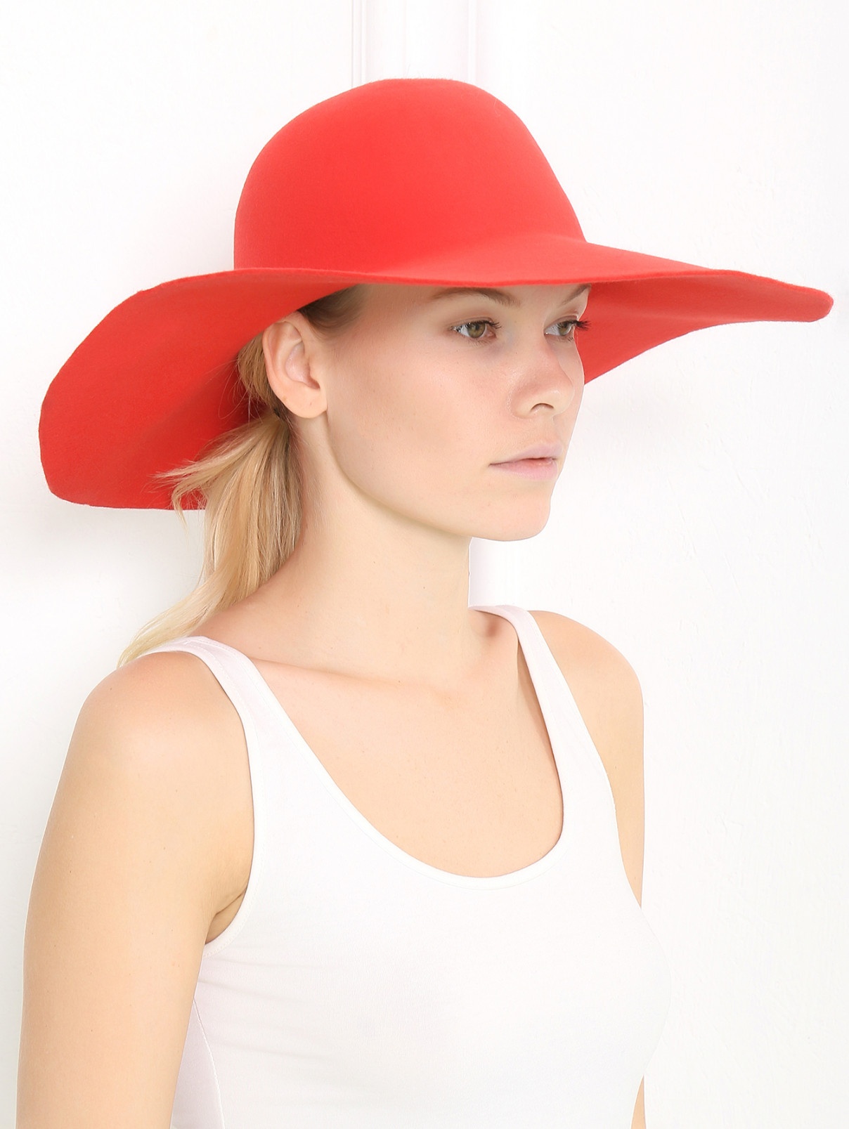 Шляпа из фетра с широкими полями El Dorado Hats  –  Модель Общий вид  – Цвет:  Красный