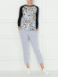 Блуза из шелка и хлопка с цветочным узором Weekend Max Mara  –  МодельОбщийВид