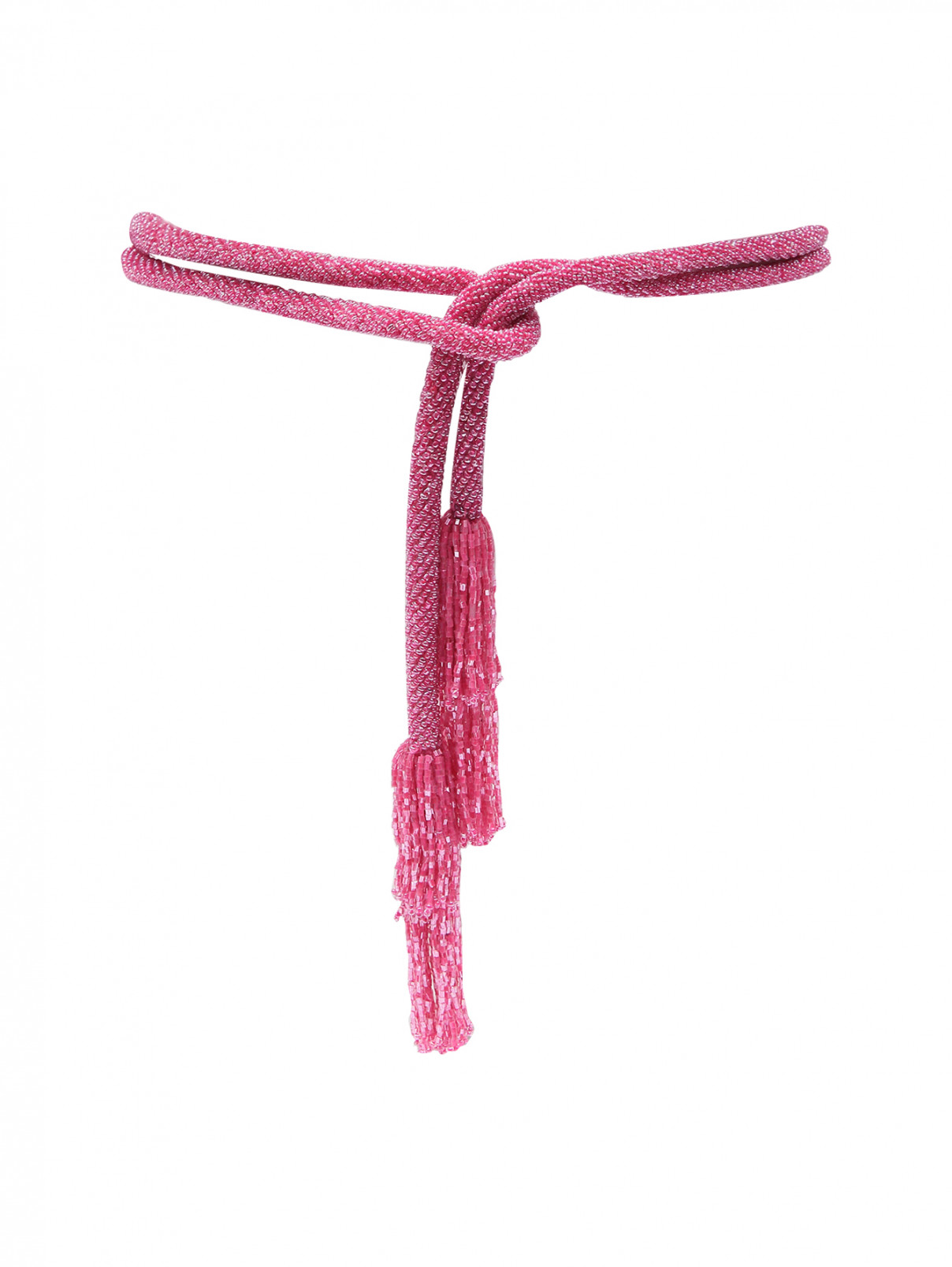Пояс декорированный бисером Max&Co  –  Общий вид  – Цвет:  Розовый