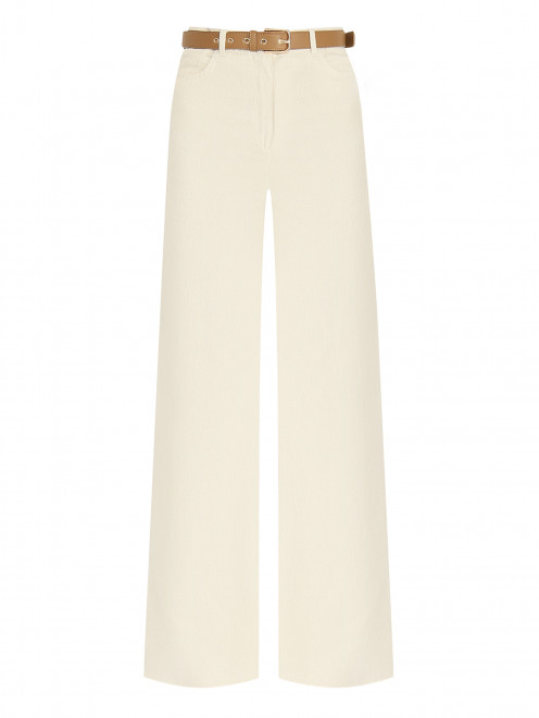 Широкие брюки из хлопка и льна Max Mara - Общий вид