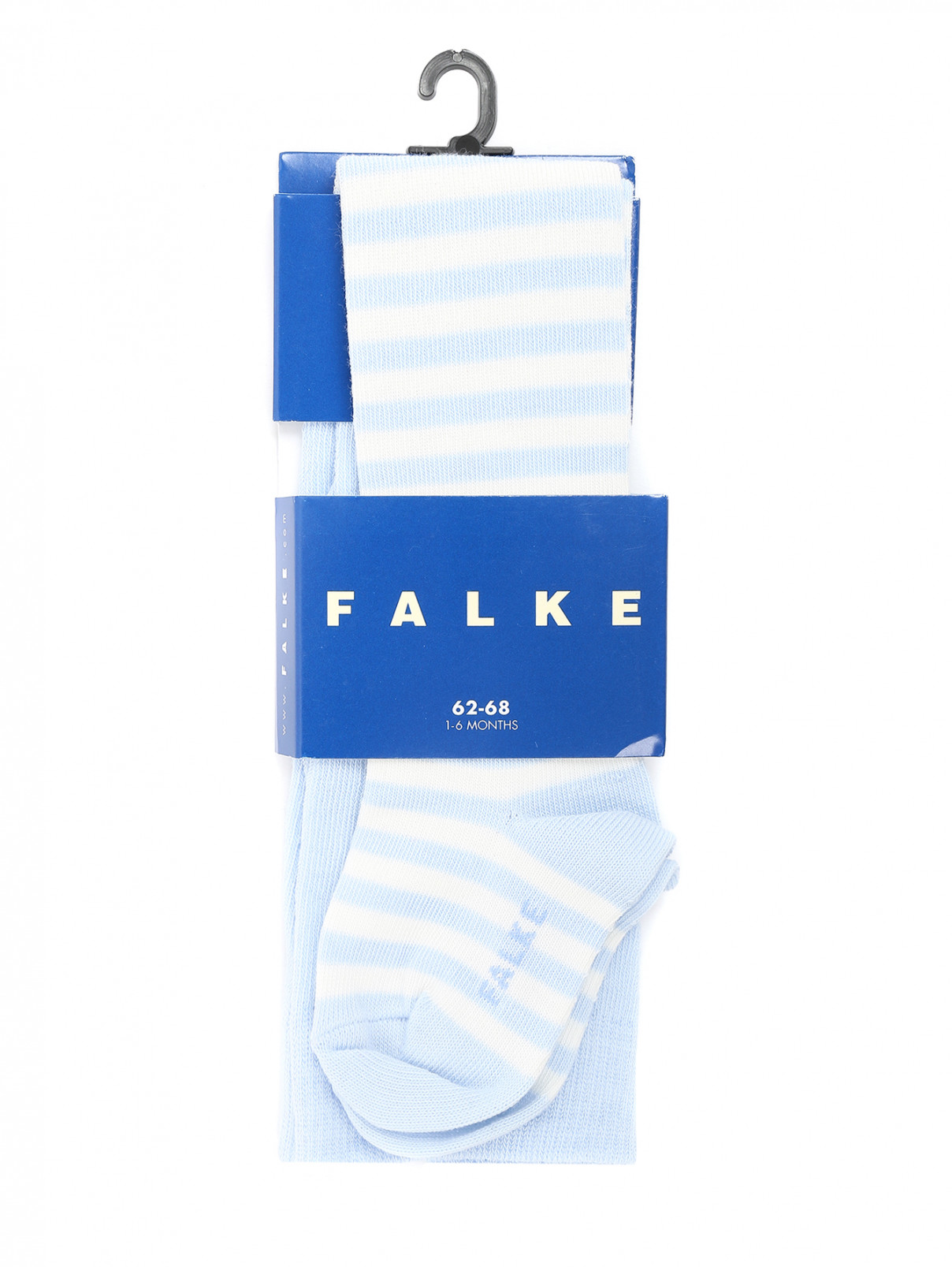 Колготки из хлопка с узором "полоска" Falke  –  Общий вид  – Цвет:  Синий