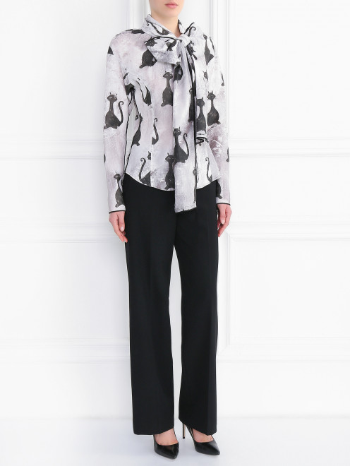 Блуза с узором и контрастной отделкой Marc Jacobs - Модель Общий вид