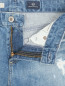 Укороченные джинсы прямого кроя с потертостями Adriano Goldschmied  –  Деталь1