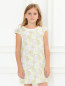 Платье из фактурной ткани с цветочным узором Ermanno Scervino Junior  –  Модель Верх-Низ