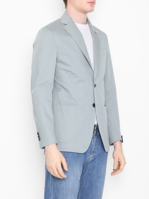 Пиджак из хлопка с накладными карманами Tombolini - МодельВерхНиз
