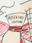 Футболка из хлопка свободного кроя с узором Moschino  –  Деталь1