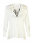 Блуза из шелка с кружевной отделкой Maison Margiela  –  Общий вид