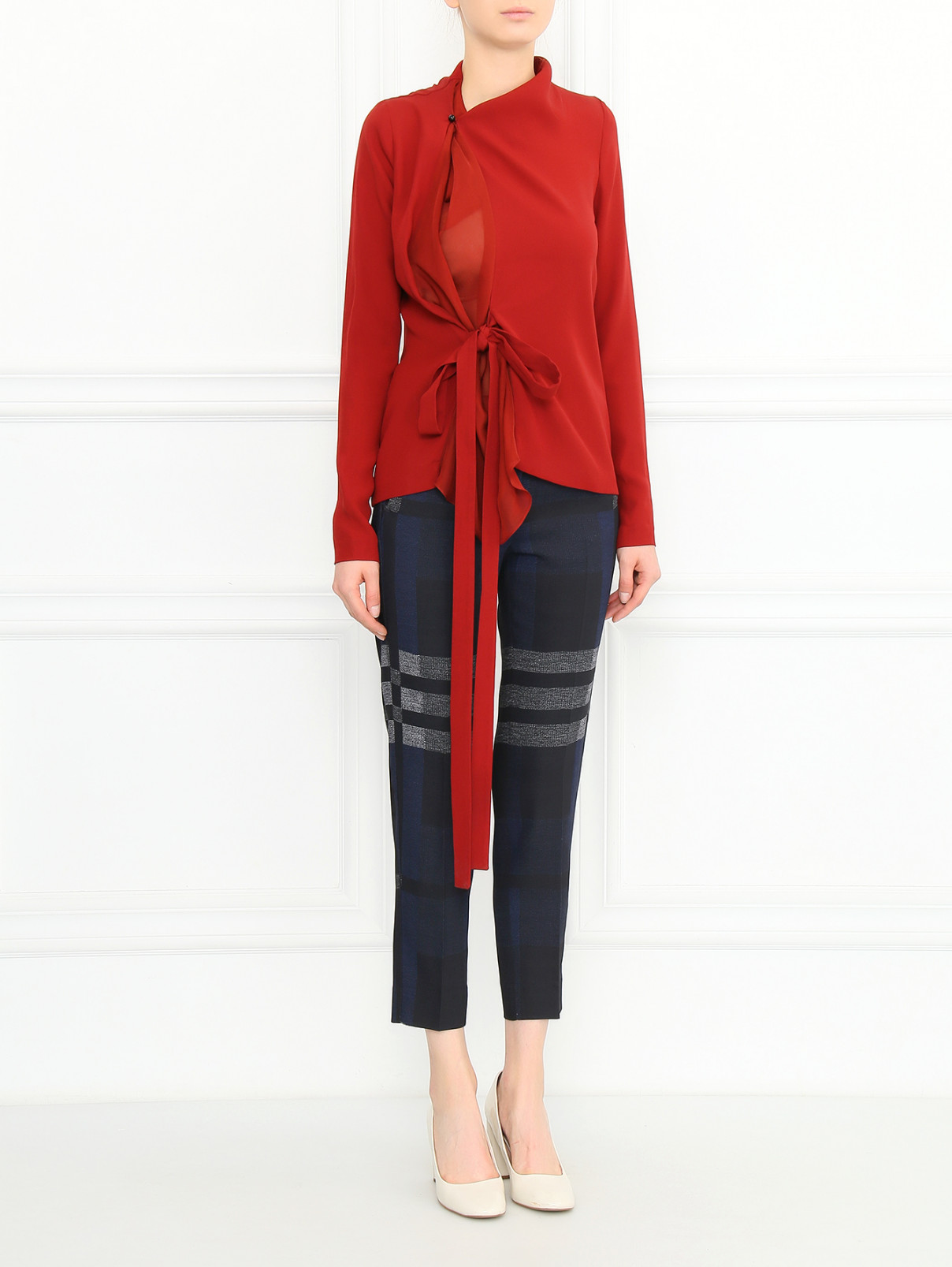 Блуза с запахом Jean Paul Gaultier  –  Модель Общий вид  – Цвет:  Красный