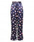 Широкие брюки из смешанного шелка с цветочным узором Mo&Co  –  Общий вид