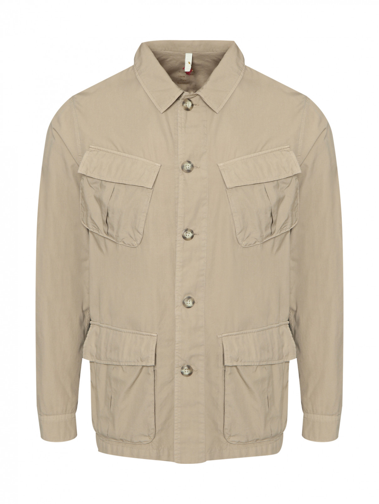 Куртка из хлопка с карманами Altea  –  Общий вид  – Цвет:  Бежевый