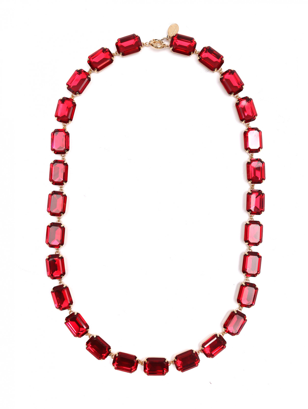 Ожерелье из металла с кристаллами Weekend Max Mara  –  Общий вид  – Цвет:  Красный