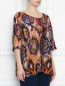 Блуза из шелка с коротким рукавом Marina Rinaldi  –  МодельВерхНиз