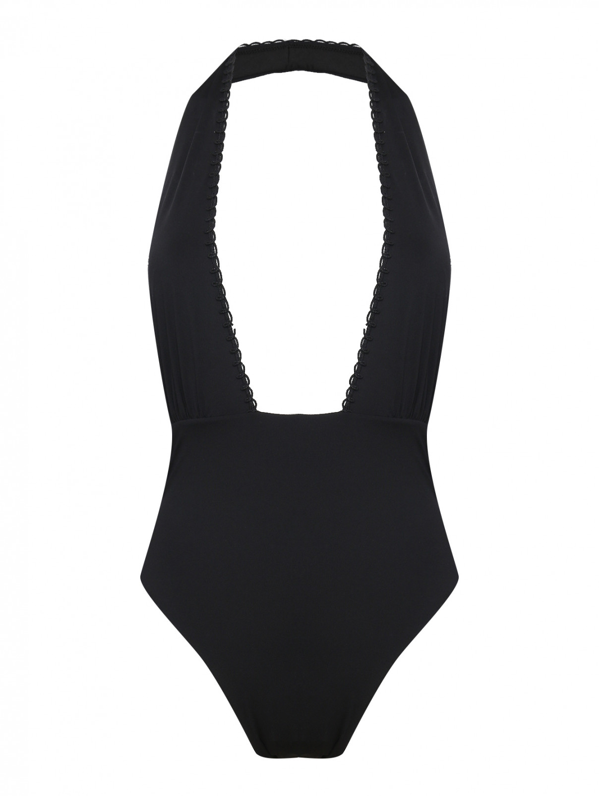 Слитный купальник с вышивкой La Perla  –  Общий вид  – Цвет:  Черный