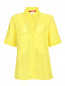 Блуза с коротким рукавом из ткани с перфорацией Marina Sport  –  Общий вид