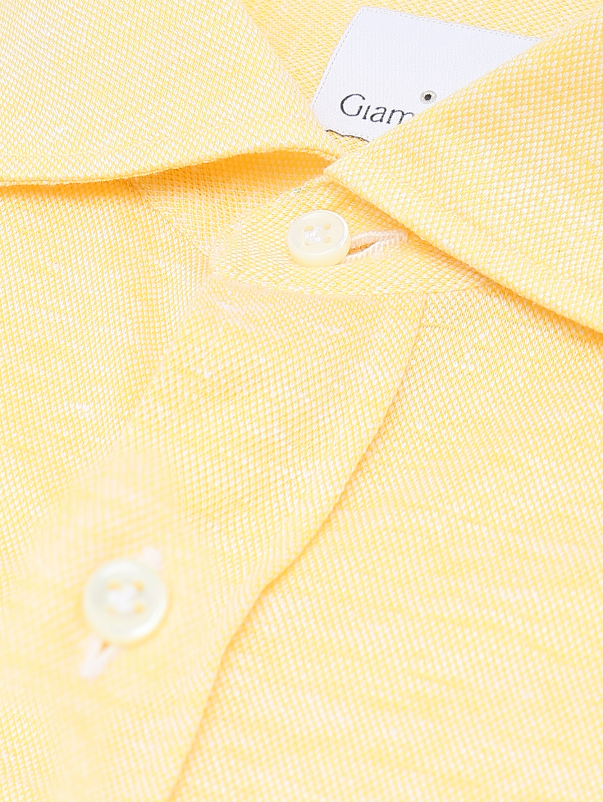 Рубашка из хлопка с узором Giampaolo  –  Деталь  – Цвет:  Желтый