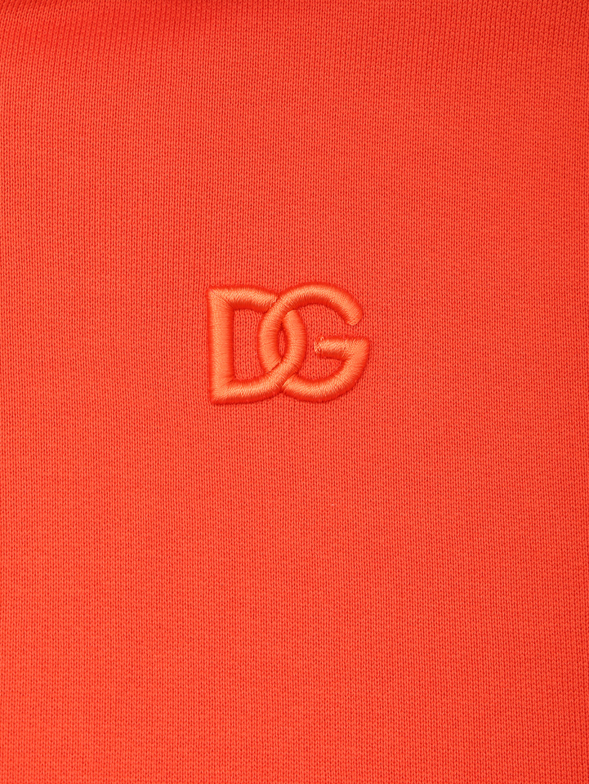 Толстовка с капюшоном на молнии Dolce & Gabbana  –  Деталь  – Цвет:  Оранжевый
