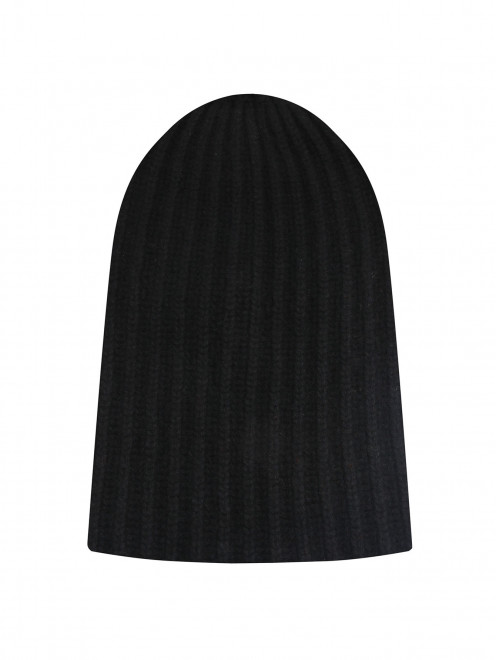 Однотонная шапка из кашемира и шерсти - Общий вид