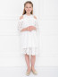 Платье из хлопка с ажурными рукавами Alberta Ferretti Junior  –  МодельОбщийВид