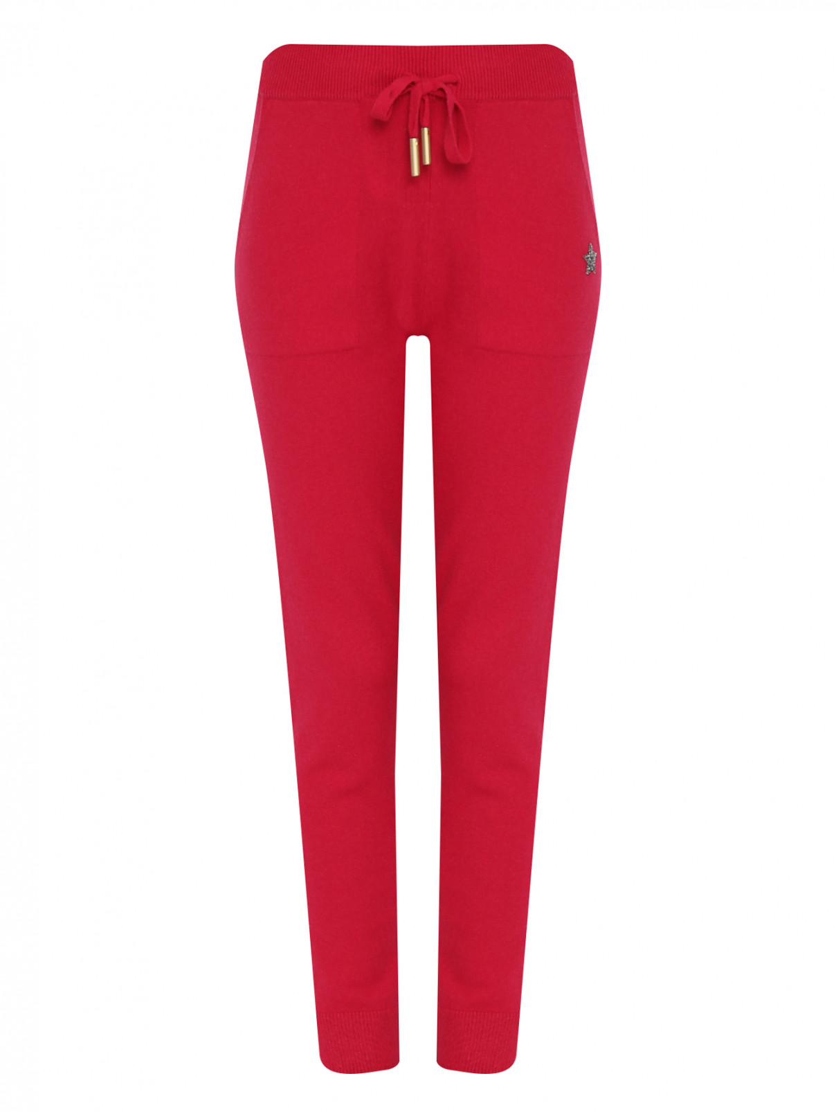 Трикотажные брюки из шерсти и кашемира Lorena Antoniazzi  –  Общий вид  – Цвет:  Фиолетовый