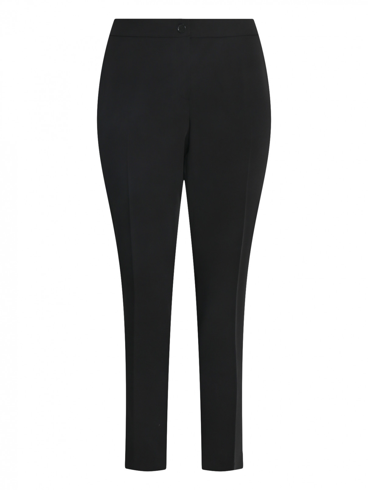 Укороченные брюки на резинке Persona by Marina Rinaldi  –  Общий вид  – Цвет:  Черный