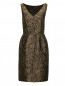 Платье с  V-образным вырезом и кожаным ремнем Max Mara  –  Общий вид