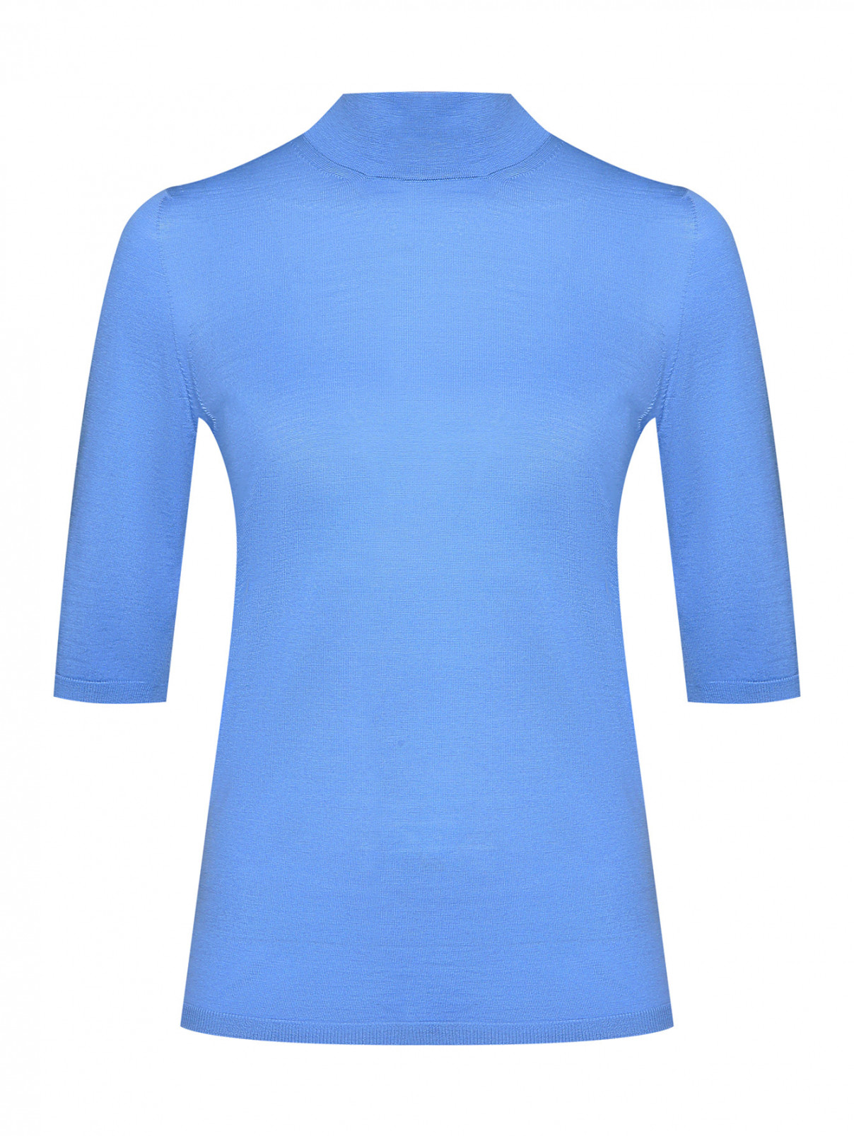 Джемпер из шерсти с короткими рукавами Max Mara  –  Общий вид  – Цвет:  Синий