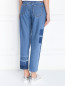 Укороченные джинсы прямого кроя Love Moschino  –  Модель Верх-Низ1
