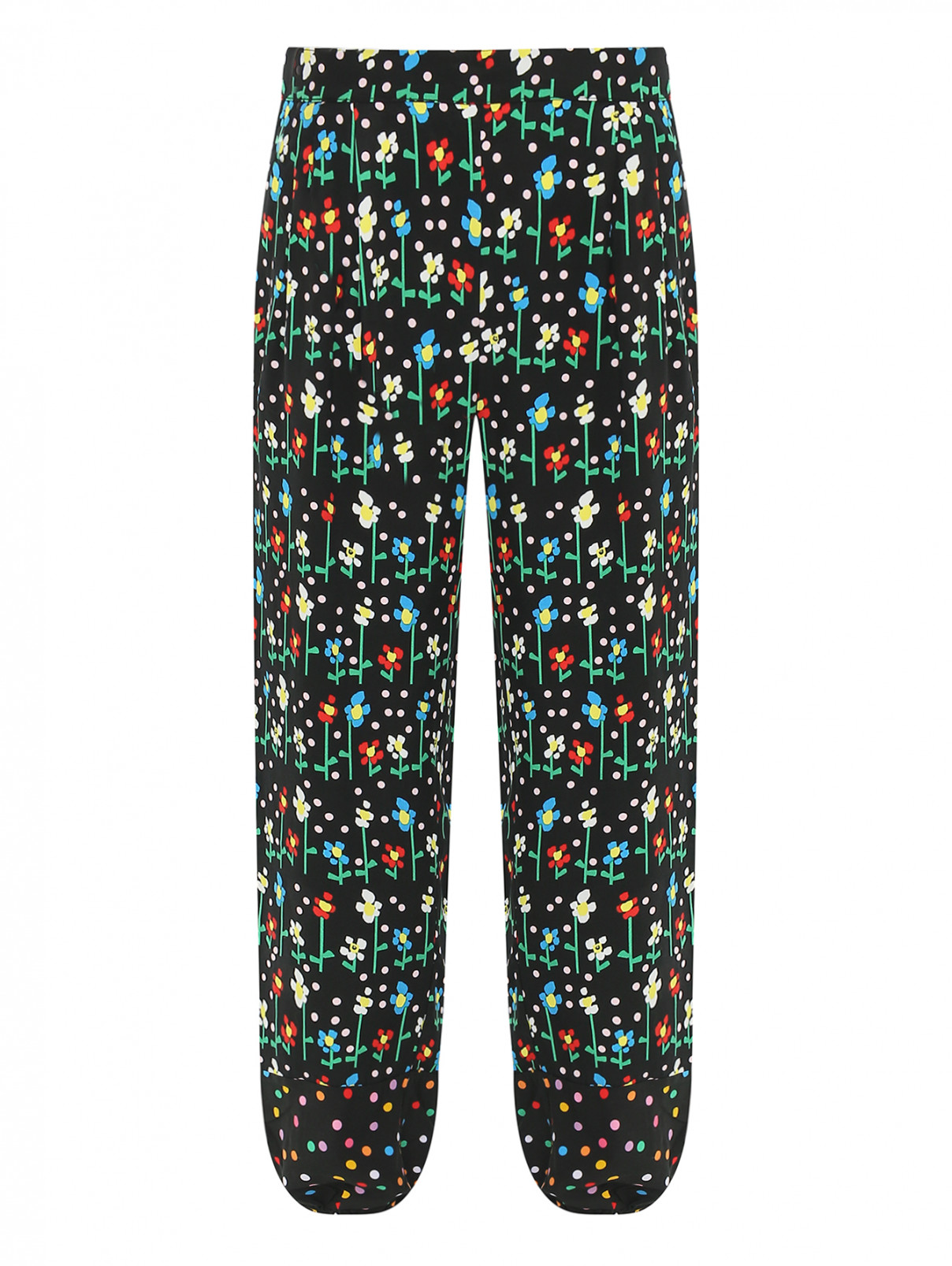 Широкие брюки с цветочным узором Stella McCartney kids  –  Общий вид  – Цвет:  Узор