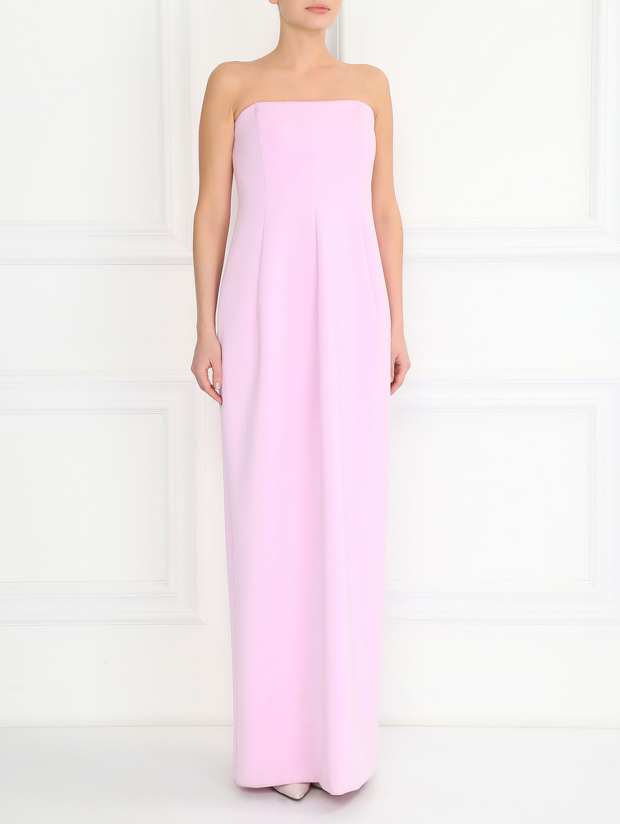 Платье-макси без рукавов Jil Sander  –  Модель Общий вид  – Цвет:  Розовый
