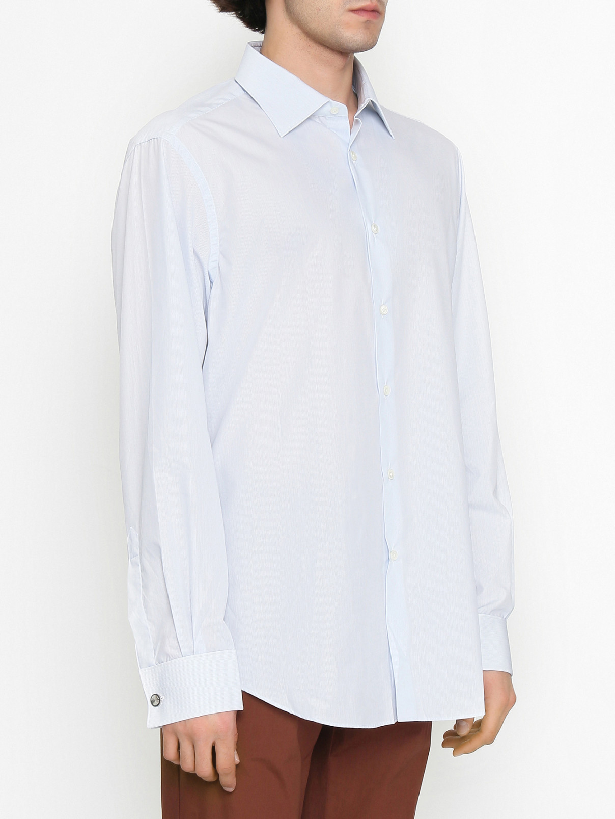 Рубашка из хлопка с узором Pal Zileri  –  МодельВерхНиз  – Цвет:  Узор