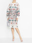 Платье из смешанного хлопка с вышивкой Ermanno Scervino  –  МодельОбщийВид