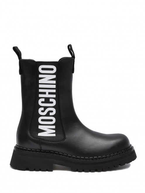 Высокие челси из кожи Moschino - Обтравка1