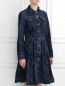 Платье из темного денима с узором Moschino Couture  –  Модель Верх-Низ