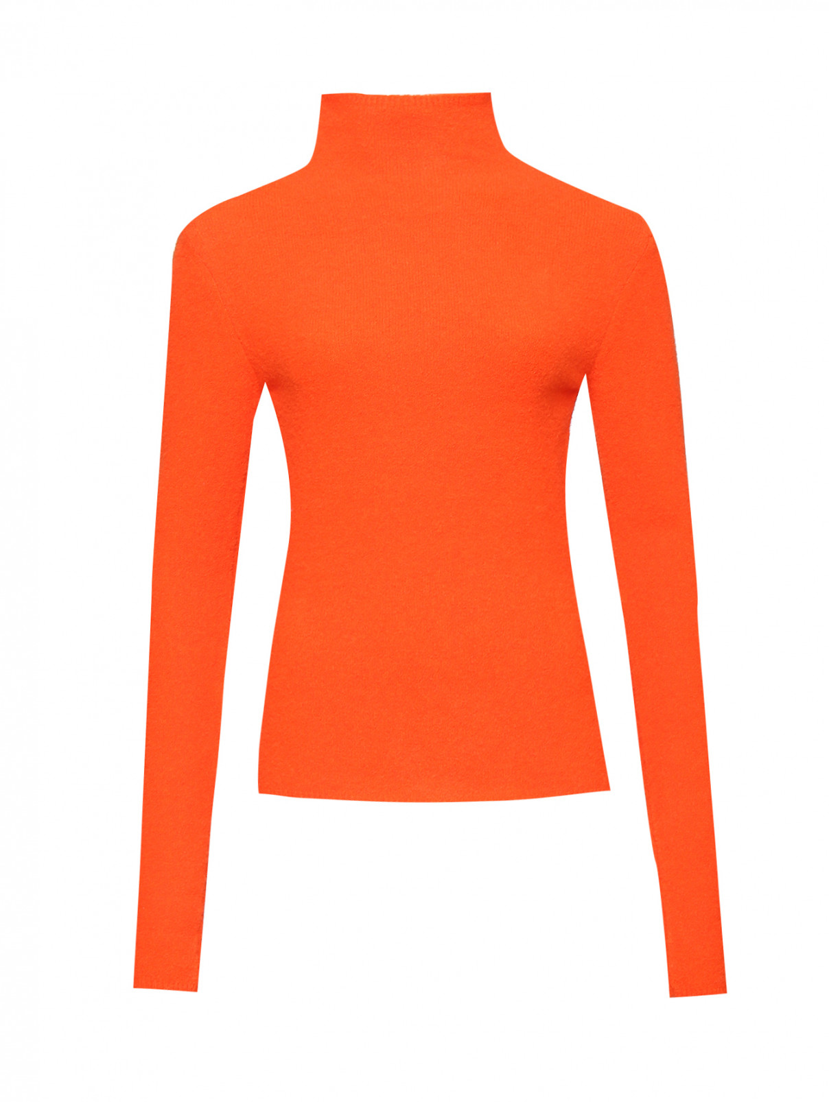 Джемпер из смешанной шерсти однотонный Nanushka  –  Общий вид  – Цвет:  Оранжевый