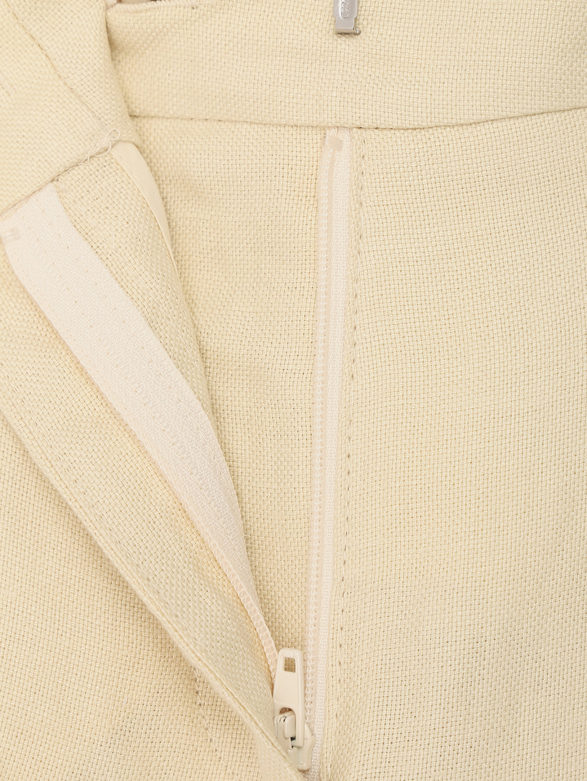 Брюки из льна Weekend Max Mara  –  Деталь  – Цвет:  Бежевый